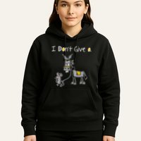Mouse Walking A Donkey I DonT Give Rats Ass Mouse Hoodie
