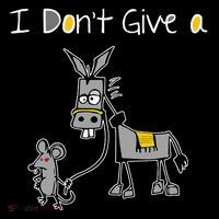 Mouse Walking A Donkey I DonT Give Rats Ass Mouse Apron