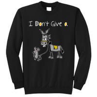 Mouse Walking A Donkey I DonT Give Rats Ass Mouse Sweatshirt