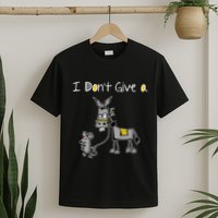Mouse Walking A Donkey I DonT Give Rats Ass Mouse T-Shirt