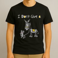 Mouse Walking A Donkey I DonT Give Rats Ass Mouse T-Shirt