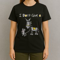 Mouse Walking A Donkey I DonT Give Rats Ass Mouse T-Shirt