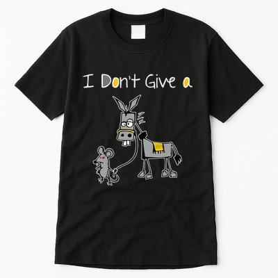 Mouse Walking A Donkey I DonT Give Rats Ass Mouse Tall T-Shirt