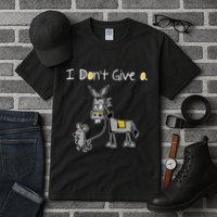 Mouse Walking A Donkey I DonT Give Rats Ass Mouse Tall T-Shirt