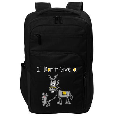 Mouse Walking A Donkey I DonT Give Rats Ass Mouse Impact Tech Backpack