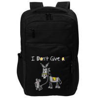 Mouse Walking A Donkey I DonT Give Rats Ass Mouse Impact Tech Backpack