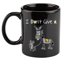 Mouse Walking A Donkey I DonT Give Rats Ass Mouse 11oz C Handle Ceramic Mug