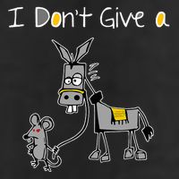 Mouse Walking A Donkey I DonT Give Rats Ass Mouse Beanie