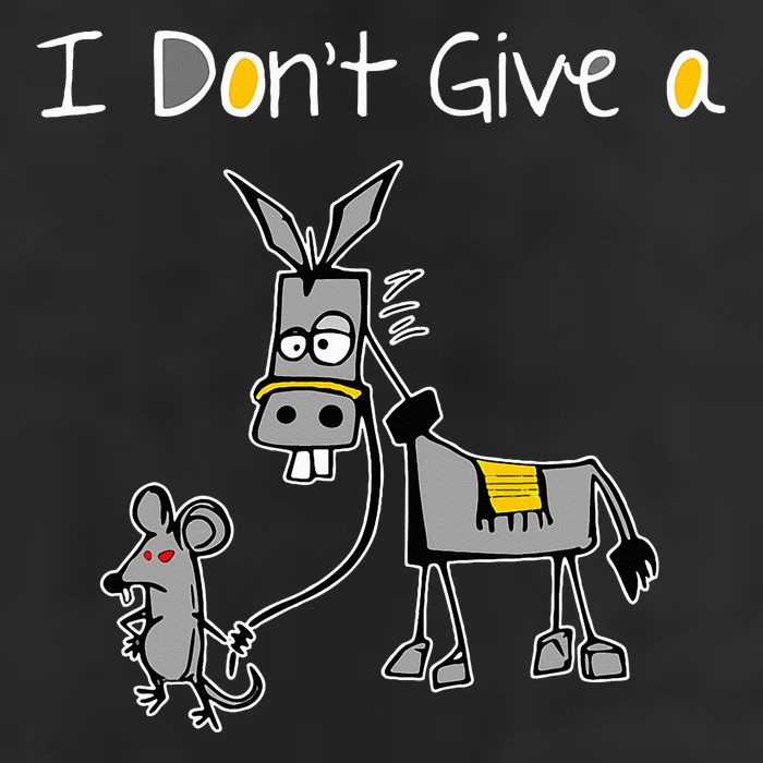 Mouse Walking A Donkey I DonT Give Rats Ass Mouse Beanie