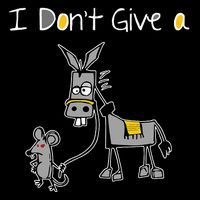 Mouse Walking A Donkey I DonT Give Rats Ass Mouse 16 in Basic Backpack