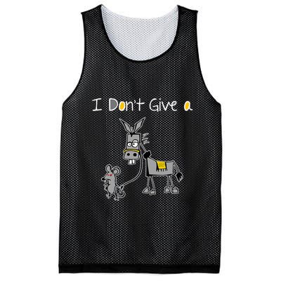 Mouse Walking A Donkey I DonT Give Rats Ass Mouse Mesh Reversible Basketball Jersey Tank