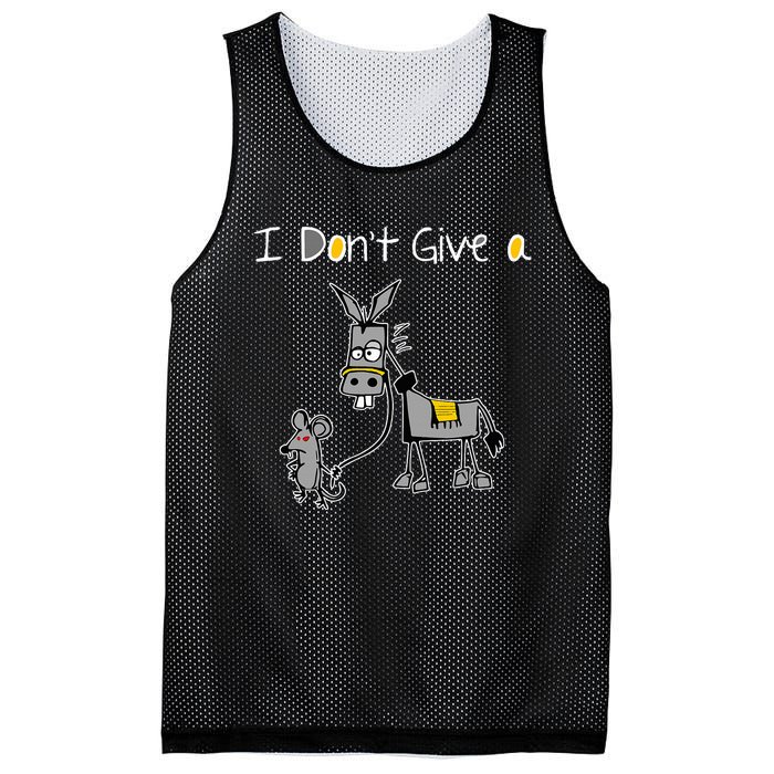 Mouse Walking A Donkey I DonT Give Rats Ass Mouse Mesh Reversible Basketball Jersey Tank