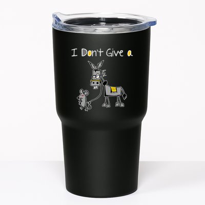 Mouse Walking A Donkey I DonT Give Rats Ass Mouse Tumbler