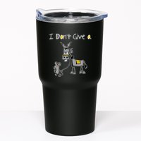 Mouse Walking A Donkey I DonT Give Rats Ass Mouse Tumbler