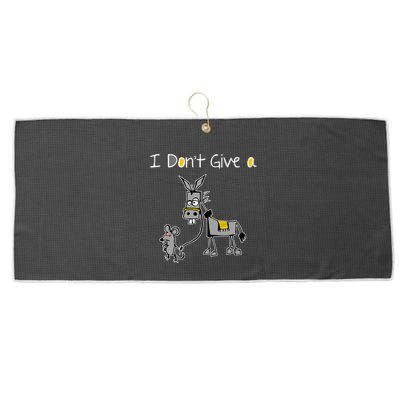 Mouse Walking A Donkey I DonT Give Rats Ass Mouse Large Microfiber Waffle Golf Towel