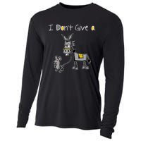 Mouse Walking A Donkey I DonT Give Rats Ass Mouse Cooling Performance Long Sleeve Crew