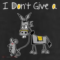 Mouse Walking A Donkey I DonT Give Rats Ass Mouse 25L Jumbo Tote