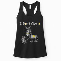 Mouse Walking A Donkey I DonT Give Rats Ass Mouse Womens Tank Top
