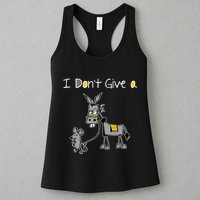 Mouse Walking A Donkey I DonT Give Rats Ass Mouse Womens Tank Top