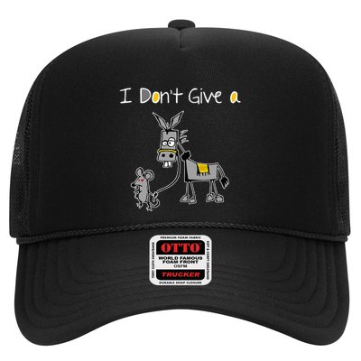 Mouse Walking A Donkey I DonT Give Rats Ass Mouse Trucker Hat