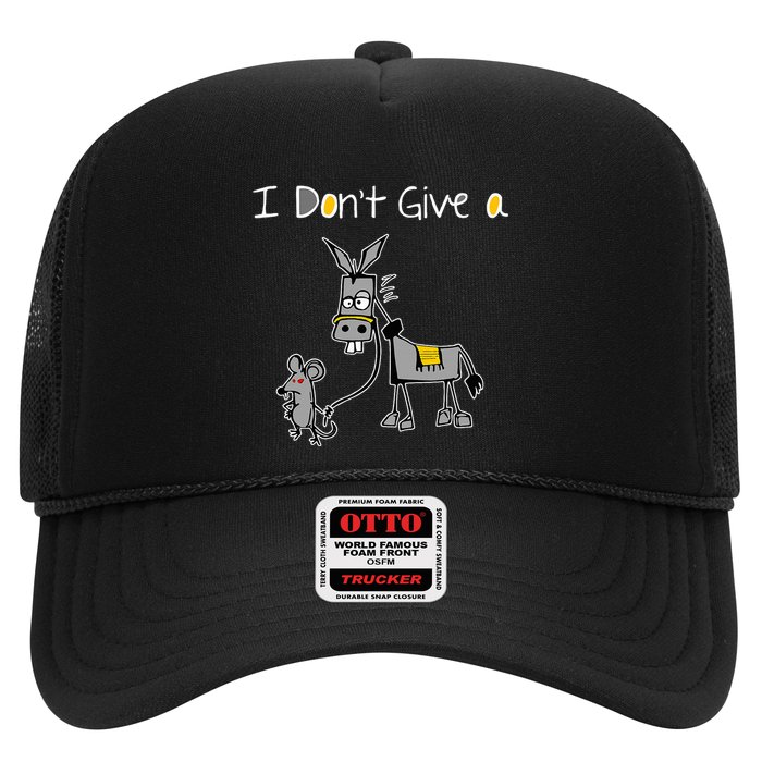Mouse Walking A Donkey I DonT Give Rats Ass Mouse Trucker Hat