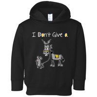 Mouse Walking A Donkey I DonT Give Rats Ass Mouse Toddler Hoodie