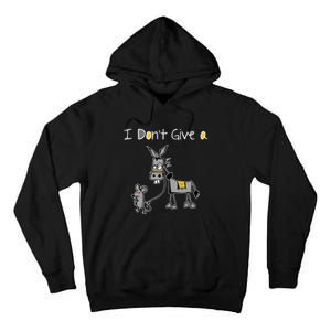 Mouse Walking A Donkey I DonT Give Rats Ass Mouse Tall Hoodie