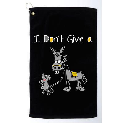 Mouse Walking A Donkey I DonT Give Rats Ass Mouse Golf Towel