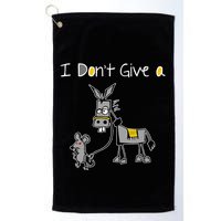 Mouse Walking A Donkey I DonT Give Rats Ass Mouse Golf Towel