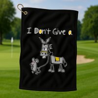 Mouse Walking A Donkey I DonT Give Rats Ass Mouse Golf Towel