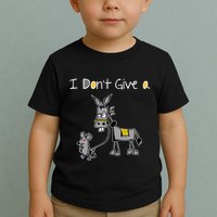 Mouse Walking A Donkey I DonT Give Rats Ass Mouse Toddler T-Shirt