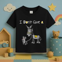 Mouse Walking A Donkey I DonT Give Rats Ass Mouse Toddler T-Shirt