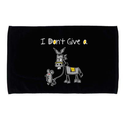 Mouse Walking A Donkey I DonT Give Rats Ass Mouse Microfiber Hand Towel
