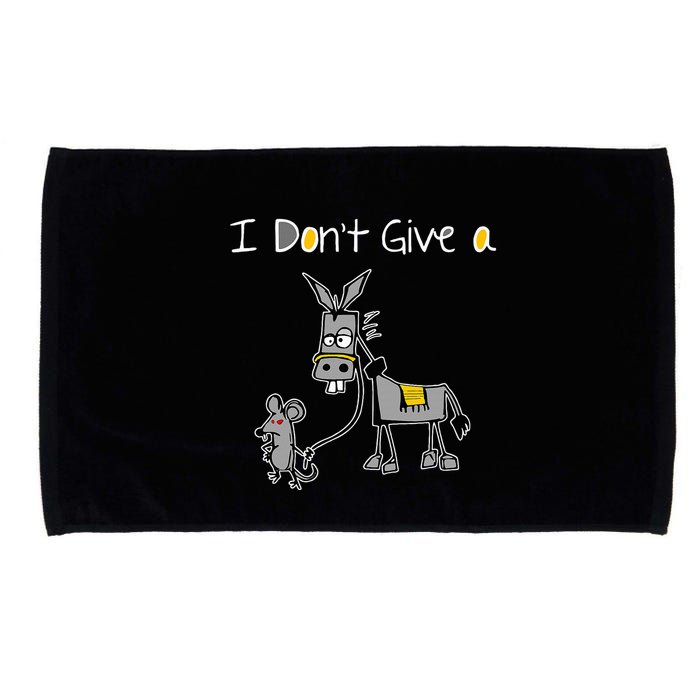 Mouse Walking A Donkey I DonT Give Rats Ass Mouse Microfiber Hand Towel