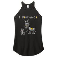 Mouse Walking A Donkey I DonT Give Rats Ass Mouse Women's Perfect Tri Rocker Tank