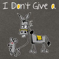 Mouse Walking A Donkey I DonT Give Rats Ass Mouse Cotton Canvas Backpack