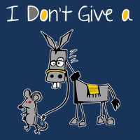 Mouse Walking A Donkey I DonT Give Rats Ass Mouse Infant Baby Jersey Bodysuit
