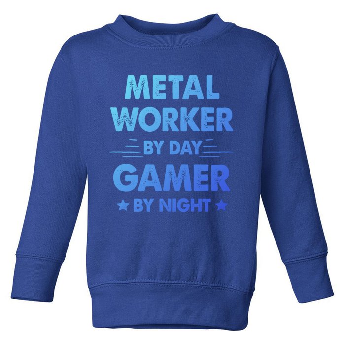 Metal Worker By Day Gamer By Night Gift Toddler Sweatshirt