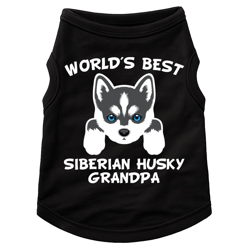 Men Worlds Best Siberian Husky Grandpa Dog Granddog Doggie Tank