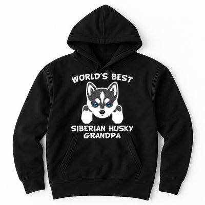 Men Worlds Best Siberian Husky Grandpa Dog Granddog Hoodie