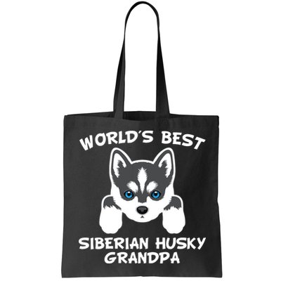 Men Worlds Best Siberian Husky Grandpa Dog Granddog Bag