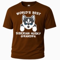 Men Worlds Best Siberian Husky Grandpa Dog Granddog Cooling Performance Crew T-Shirt