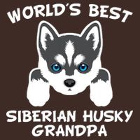 Men Worlds Best Siberian Husky Grandpa Dog Granddog Cooling Performance Crew T-Shirt