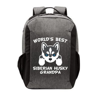 Men Worlds Best Siberian Husky Grandpa Dog Granddog Vector Backpack