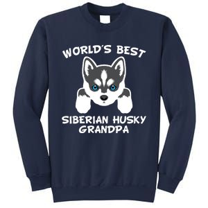 Men Worlds Best Siberian Husky Grandpa Dog Granddog Sweatshirt