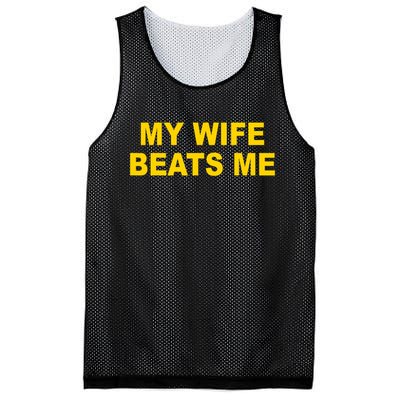 My Wife Beats Me Mesh Reversible Basketball Jersey Tank