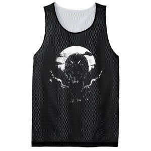 Mysterious World Beauty Wild Lone Nature Lovers Forest Wolf Mesh Reversible Basketball Jersey Tank