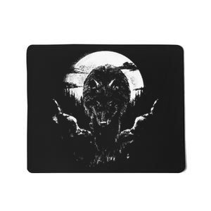 Mysterious World Beauty Wild Lone Nature Lovers Forest Wolf Mousepad