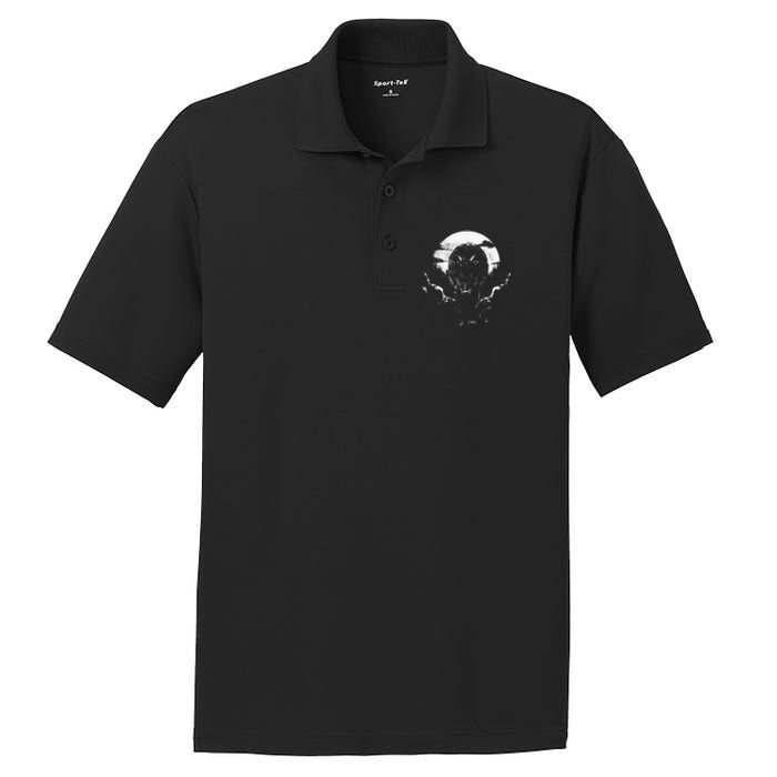 Mysterious World Beauty Wild Lone Nature Lovers Forest Wolf PosiCharge RacerMesh Polo