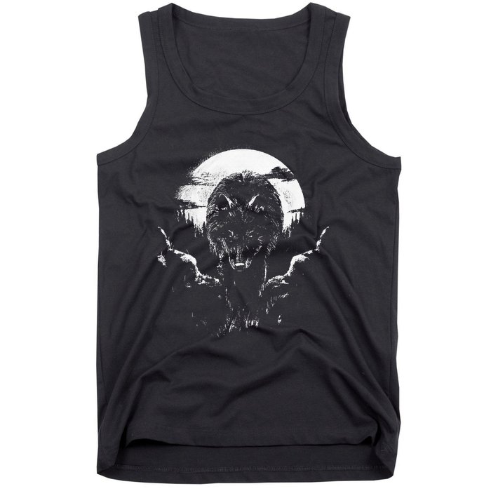 Mysterious World Beauty Wild Lone Nature Lovers Forest Wolf Tank Top